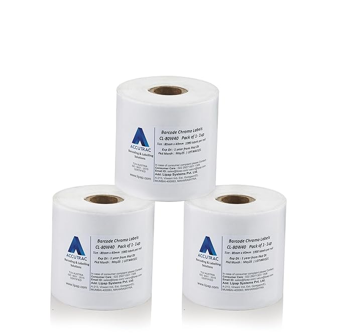 ACCUTRAC LABEL - 80mm x 40mm - Pack of 3