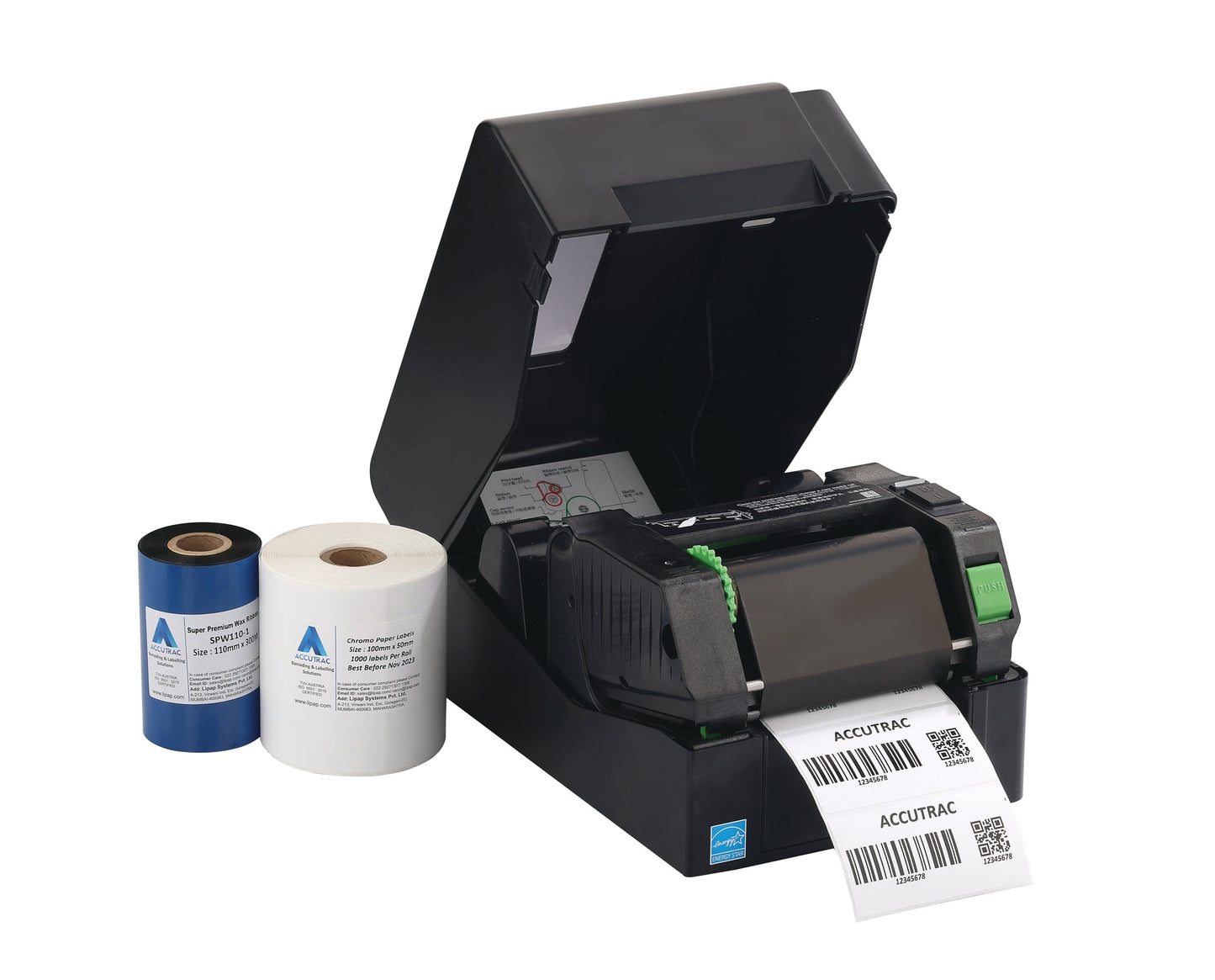 ACCUTRAC 100mm X 50mm Barcode Chromo Paper Label Stickers (Pack of 3)