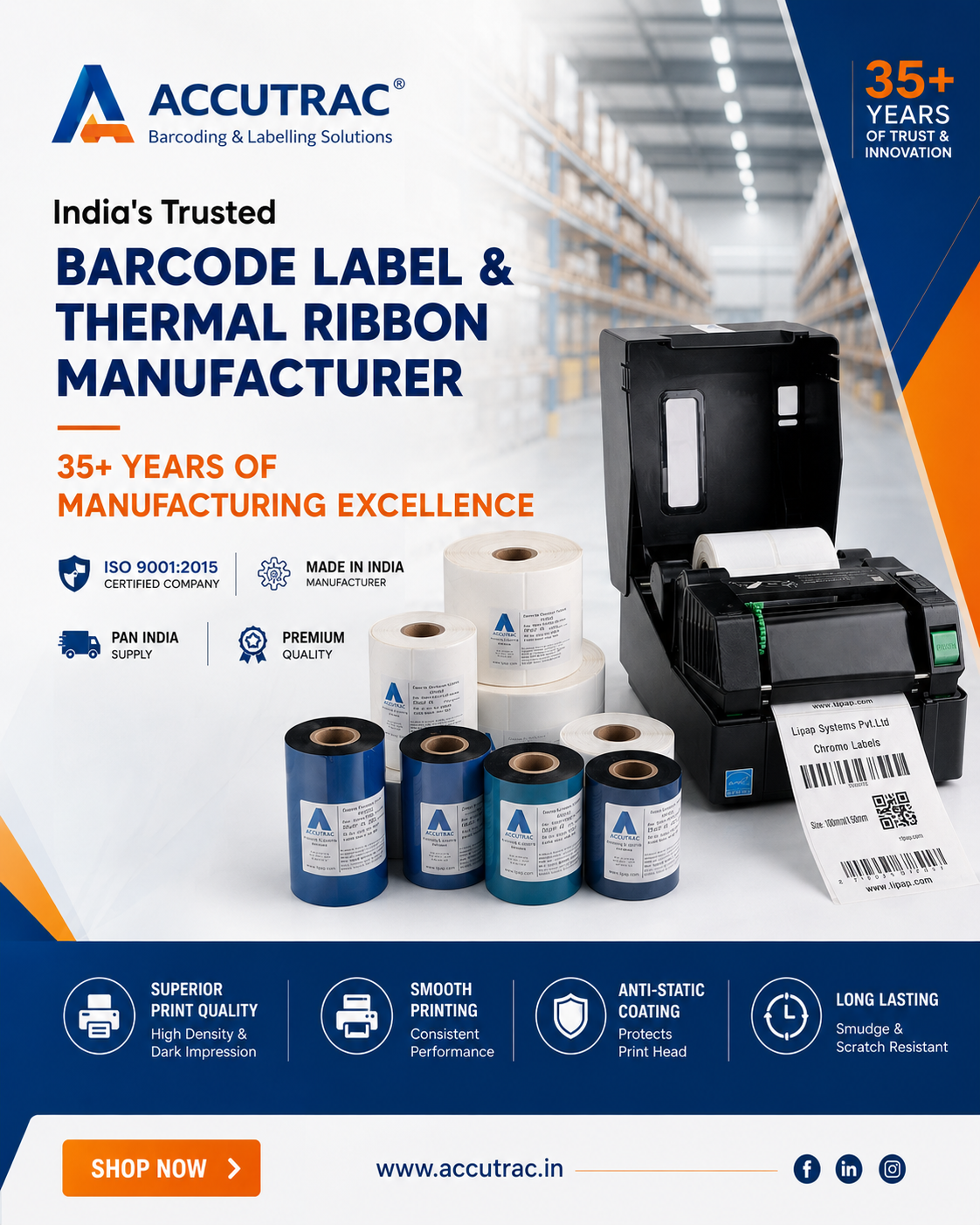 NovaJet Multipurpose Label for Inkjet/Laser Printer 1 Label (Size of Lable 210 mm x 297 mm) in A4 Sheet (100 Sheet)