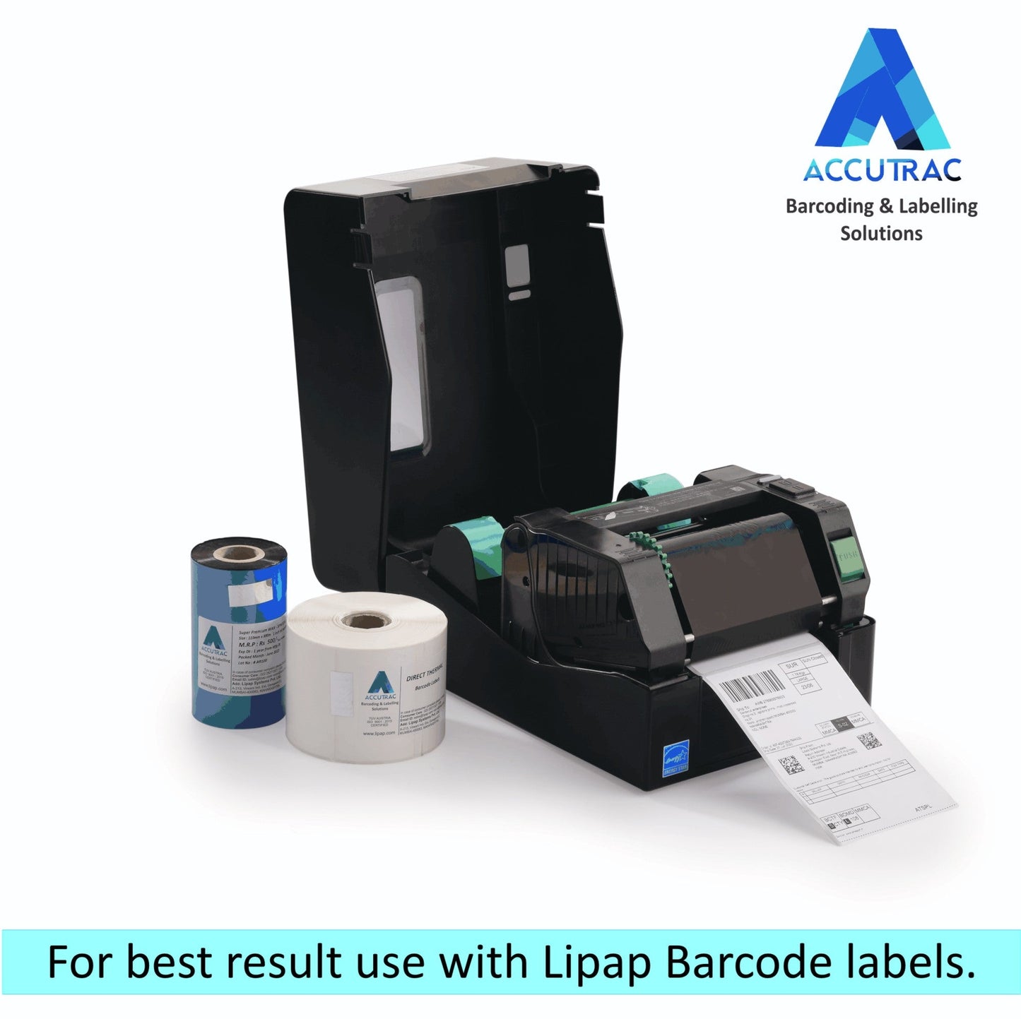 ACCUTRAC 110 X 300 Meters Thermal Transfer Barcode Ribbon Premium Wax for Printer TSC, Zebra, Citzen, Datamax, Toshiba, Sato Etc (Pack of 5)