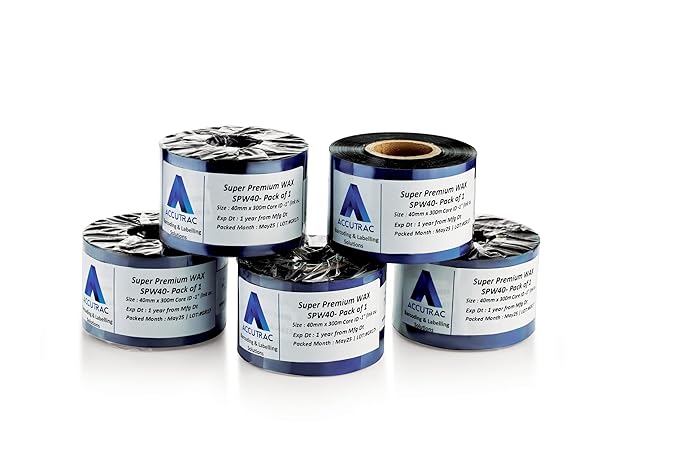 ACCUTRAC TTR WAX RIBBON - 40mm x 300m - Pack of 5