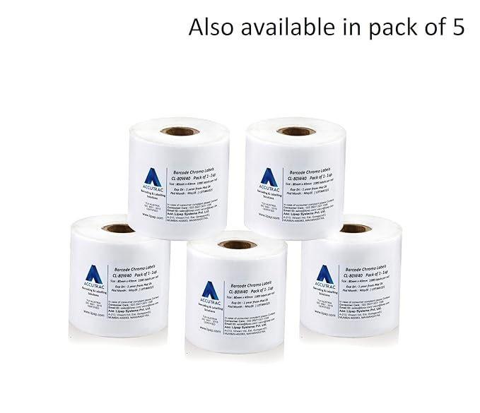 ACCUTRAC LABEL - 80mm x 40mm - Pack of 3