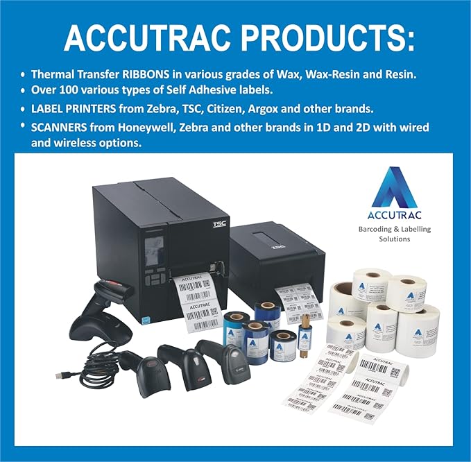 ACCUTRAC TTR RESIN RIBBON - 110mm x 75m - Pack of 3