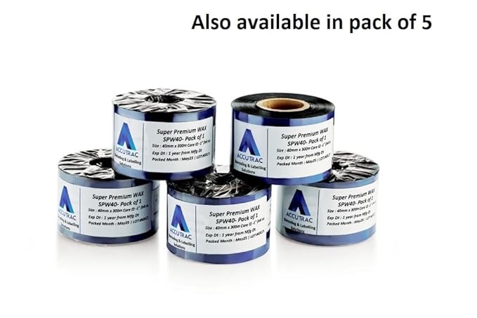 ACCUTRAC TTR WAX RIBBON - 40mm x 300m - Pack of 3