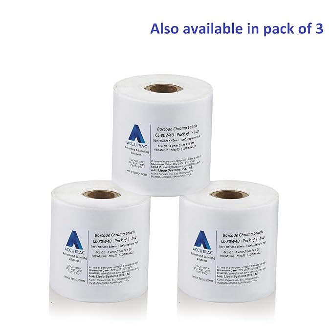 ACCUTRAC LABEL - 80mm x 40mm - Pack of 5