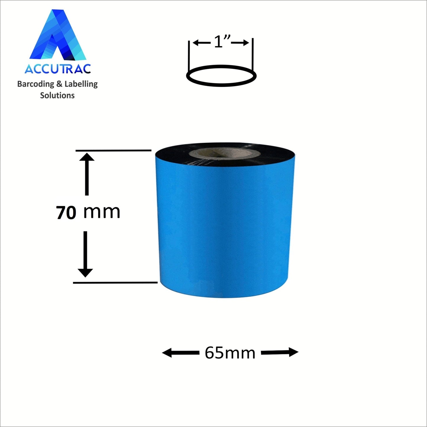 ACCUTRAC 70mm X 300 Meters Thermal Transfer Barcode Labels Ribbon Premium Wax for Printer TSC, Zebra, Citzen, Datamax, Thosiba, Sato Etc (Pack of 3)