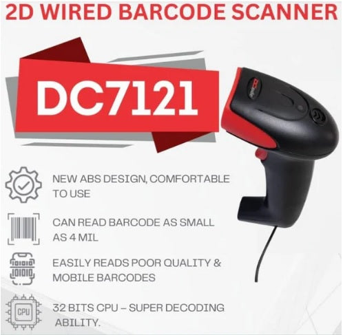 DCode DC7121 2D Wired Barcode Scanner