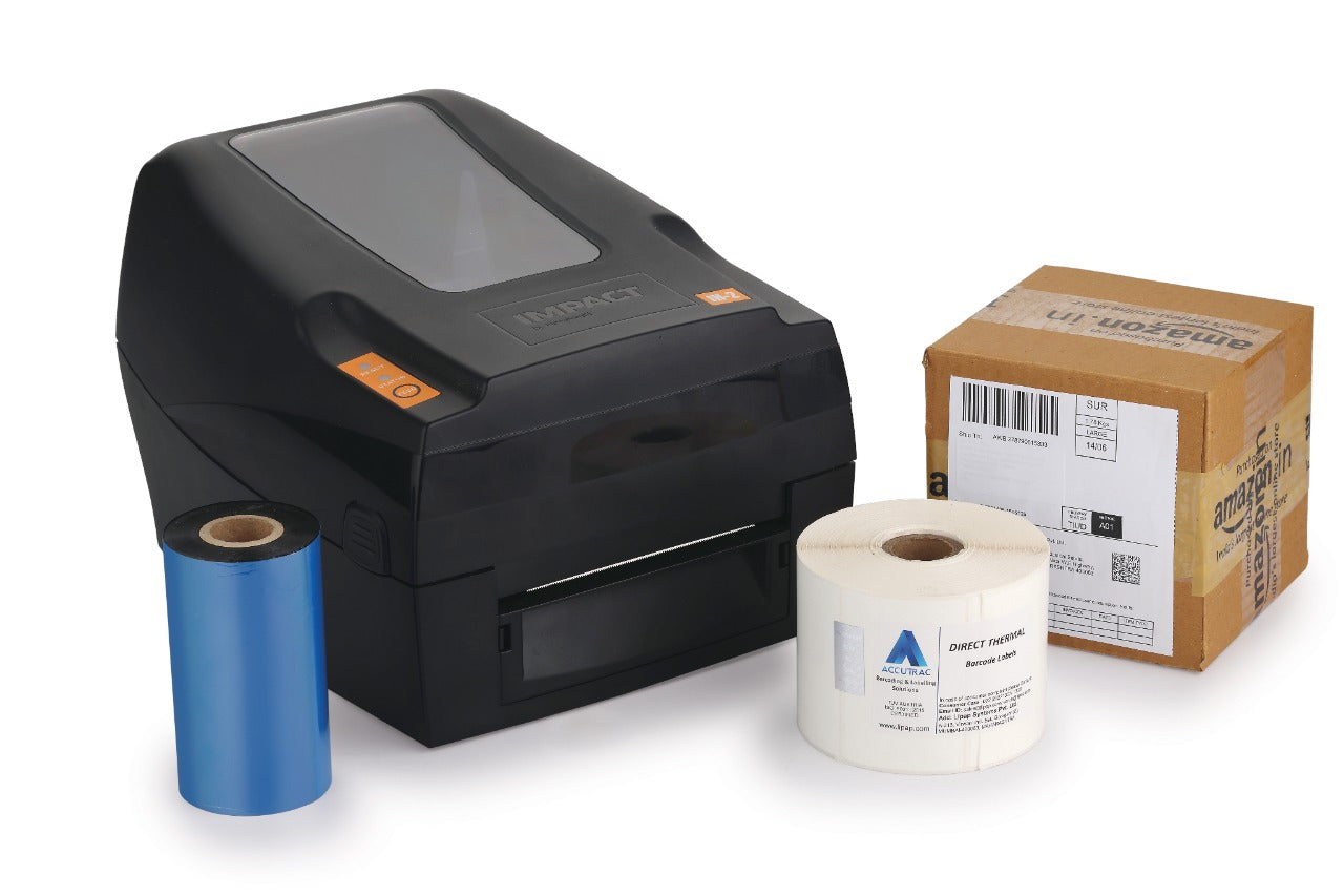 ACCUTRAC 110mm X 300 meters Thermal Transfer Barcode Ribbon Premium Wax for Printer TSC, Zebra, Citzen, Datamax, Toshiba, Sato Etc (Pack of 3)