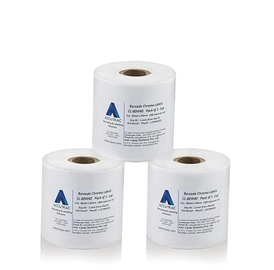 ACCUTRAC LABEL - 80mm x 40mm - Pack of 3