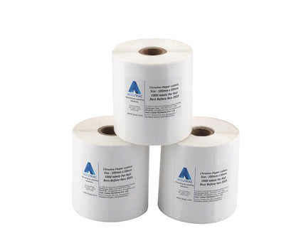 ACCUTRAC 100mm X 50mm Barcode Chromo Paper Label Stickers (Pack of 3)