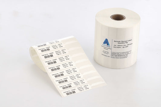 ACCUTRAC Jewellery Labels/Tag 100mm X 15 MM, Roll of 1000 Fully Adhesive Stickers