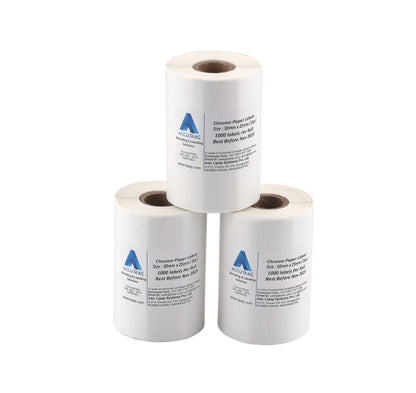 ACCUTRAC 50mm X 25mm Chromo Barcode Labels (Pack of 3)