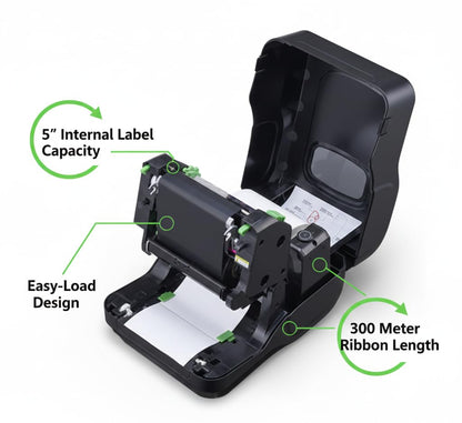 TSC TL240 Desktop Thermal Transfer Barcode Printer with USB Connectivity 203 DPI Bar Code Label Printer, Black