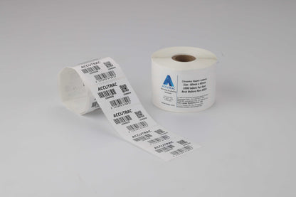 ACCUTRAC 60mm X 40mm Barcode Chromo Paper Labels Stickers (Pack of 5)