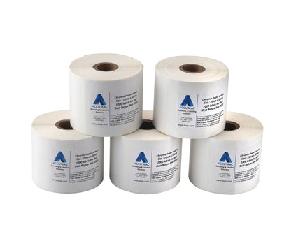 ACCUTRAC 75mm X 50mm Barcode Chromo Paper Labels Stickers (Pack of 5)