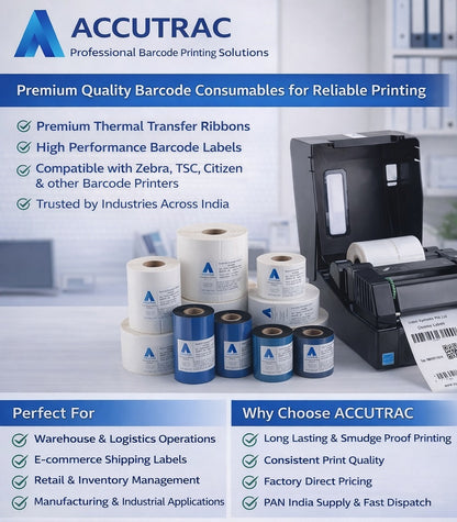 ACCUTRAC Eco Wax Resin Thermal Transfer Ribbon, Black, 110mm x 300m, compatible with TSC, Zebra, Citizen, Datamax, Toshiba, Sato Printers (Pack 3)