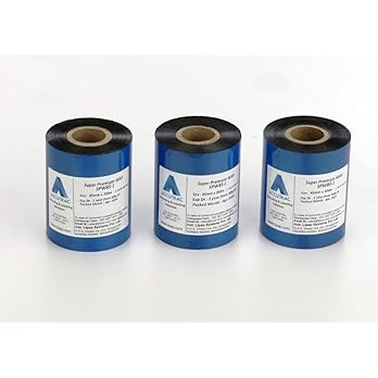 ACCUTRAC 85 X 300 Meters Thermal Transfer Barcode Labels Ribbon Premium Wax for Printer TSC, Zebra, Citzen, Datamax, Thosiba, Sato Etc (Pack of 3)