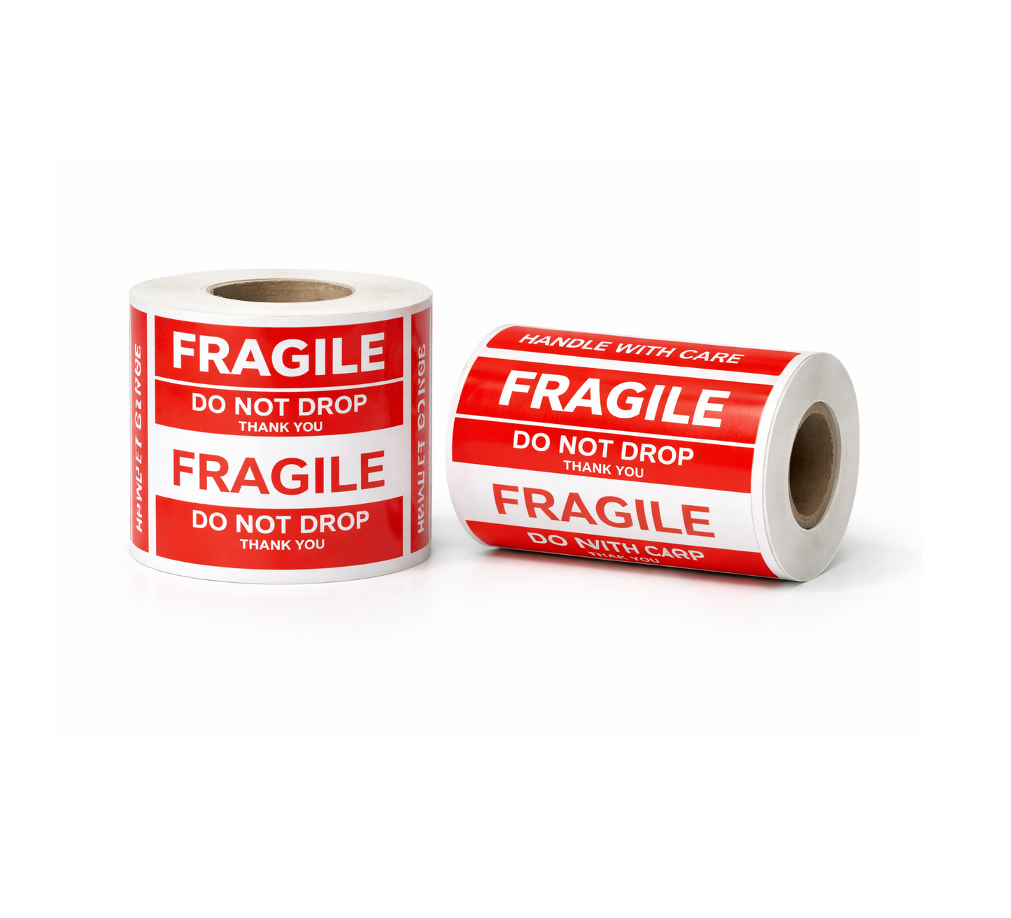 ACCUTRAC Fragile Chromo Labels 75mm x 50mm (3" x 2") Handle with Care Shipping Stickers, with Strong Adhesive 500 Stickers per roll, 1 up, 1 inch core, Pack of 10 ( 5000 labels ) in ACCUTRAC Brand