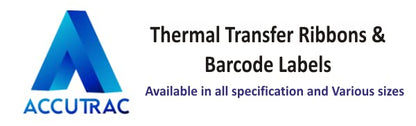 ACCUTRAC 75mm X 50mm Barcode Chromo Paper Labels Stickers (Pack of 5)