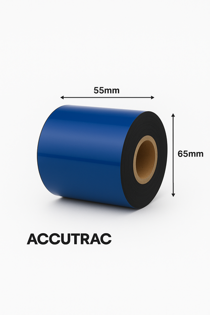 ACCUTRAC 55 X 300 Meters Thermal Transfer Barcode Labels Ribbon Super Premium Wax (Pack of 3)